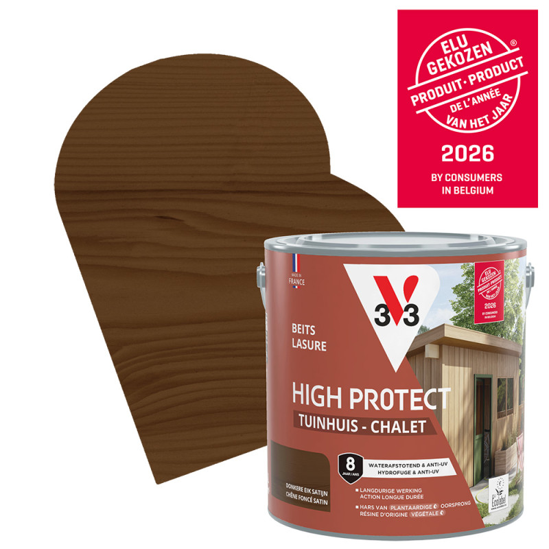 Lasure pour chalet High Protect chêne foncé 2,5 L V33