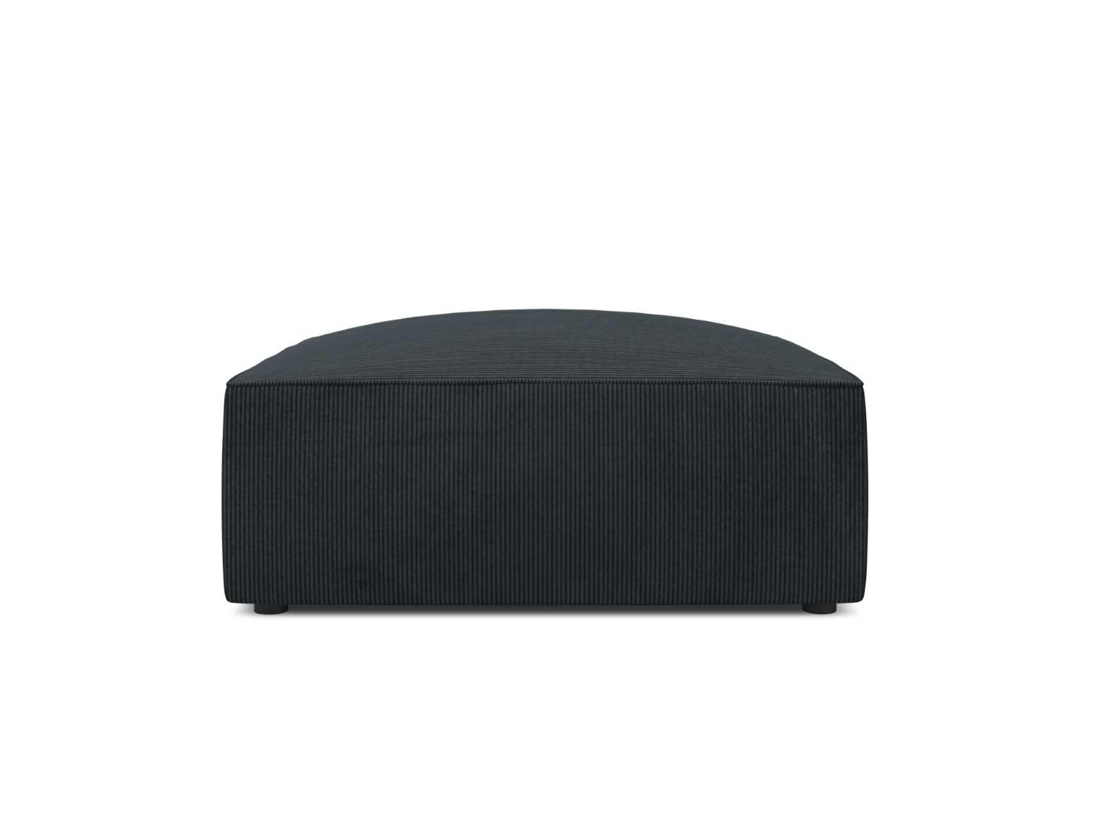RUBY - Pouf 1 place en tissu velours côtelé noir