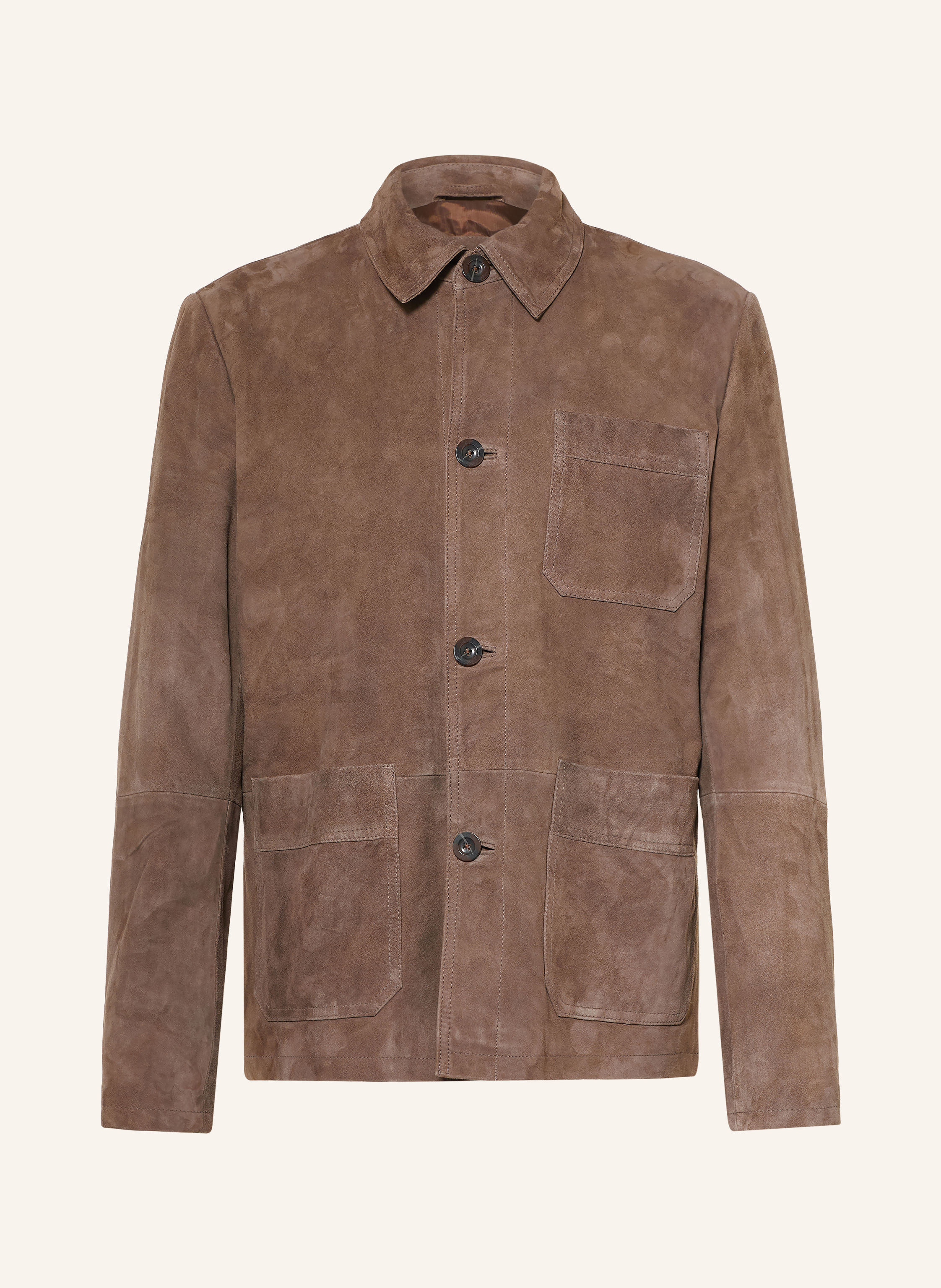 STROKESMAN'S Leder-Overshirt