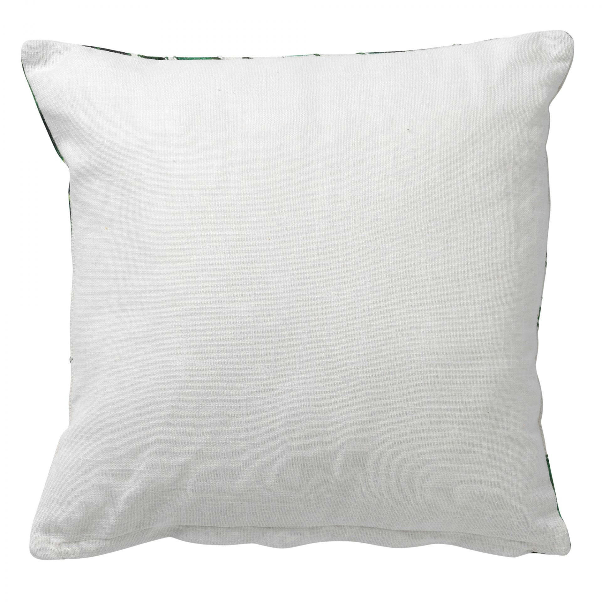 - Housse de coussin blanc en coton-45x45 cm avec motif fleuri