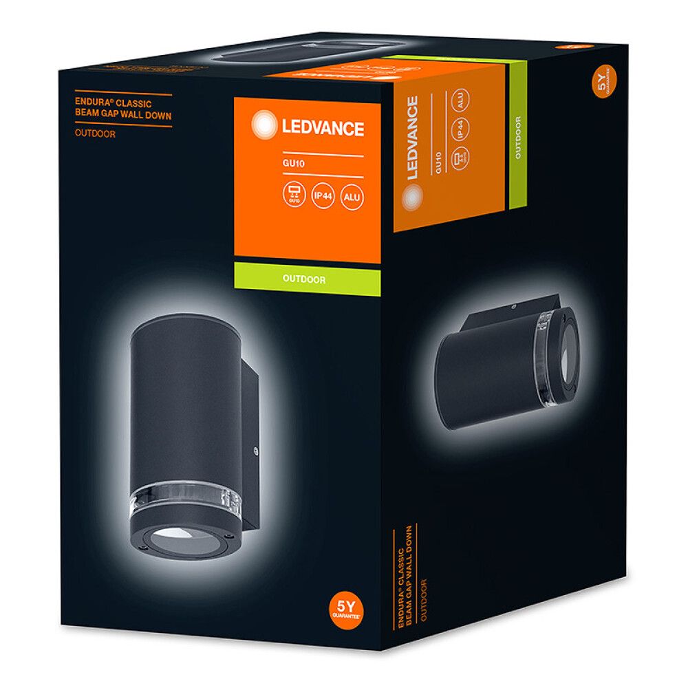 VEGGLAMPE LEDVANCE ENDURA CLASSIC BEAM MØRKGRÅ