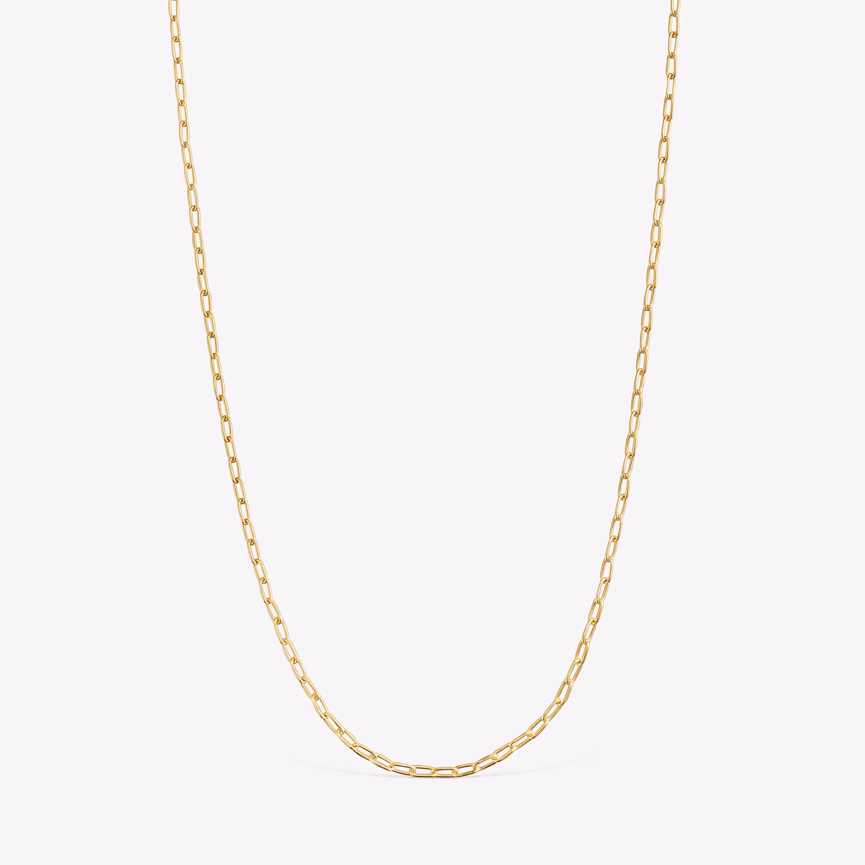 Gargantilla con baño de oro de 18 kt sobre plata con anillas ovales 50 cm TOUS Basics