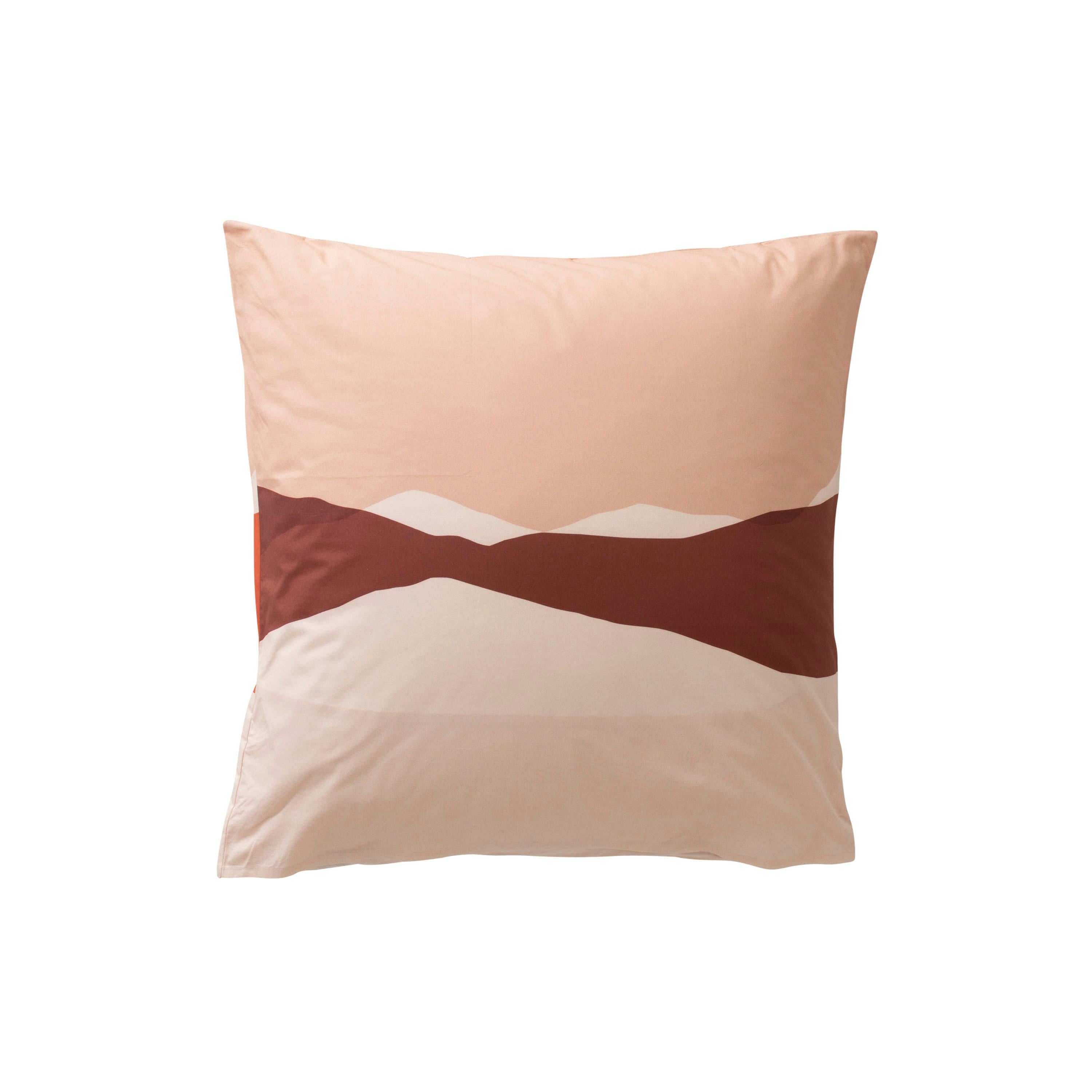 SAFI - Taie d'oreiller carré imprimé rose 64 x 64 cm