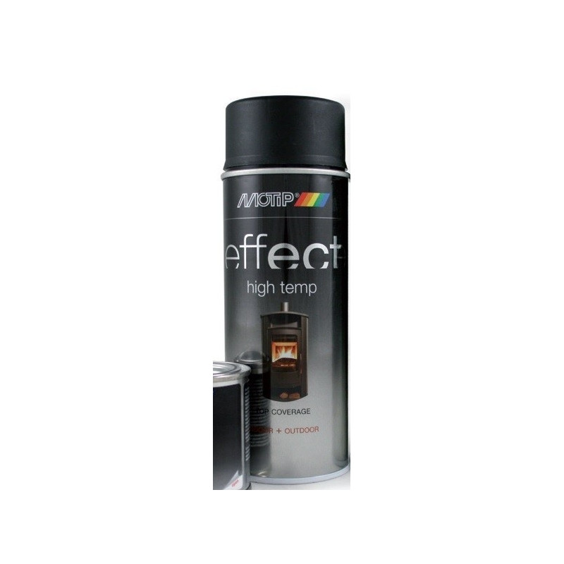 Peinture en spray Effect haute température noire 0,1 L MOTIP