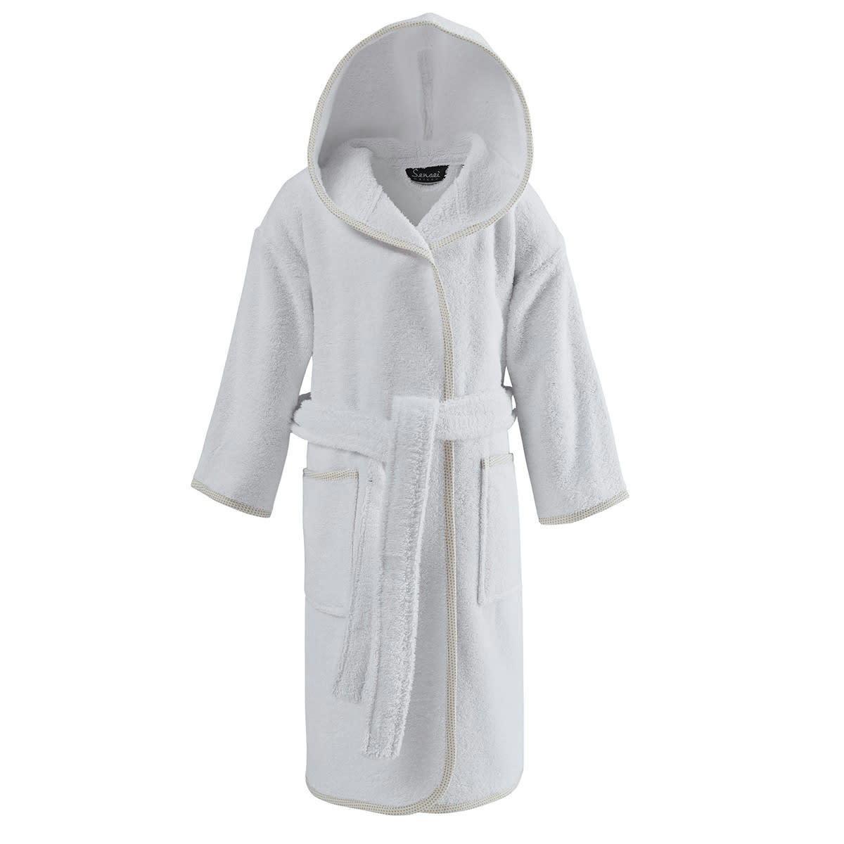 BOBBY L'OURS - Peignoir de bain enfant 450gr/m²  blanc 04 ans