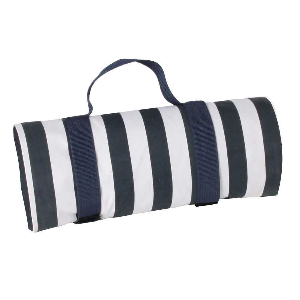 - Nappe pique-nique à revers imperméable bleu et blanc 140 x 140 cm