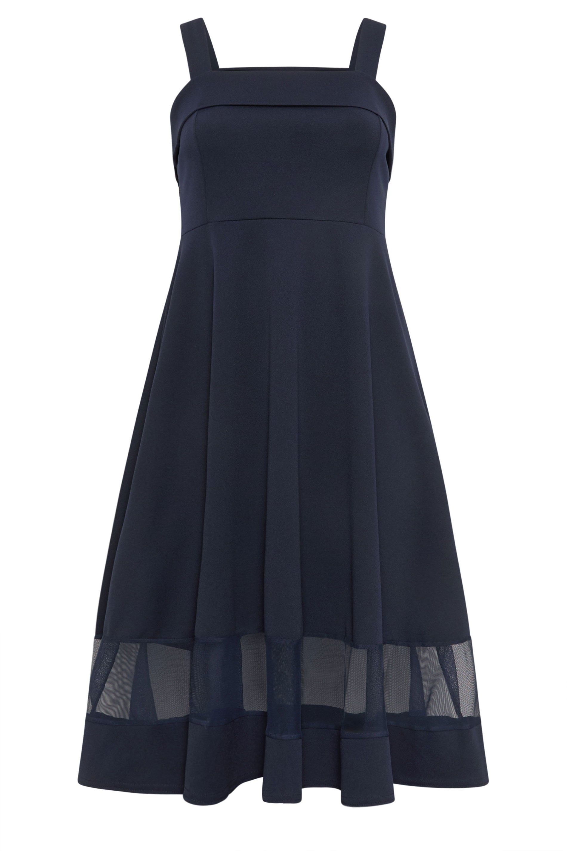 Yours Mesh Insert Midi Dress