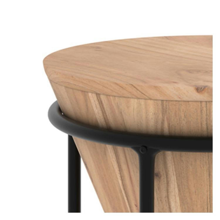 MAFANA - Moyenne sellette en bois d'accacia et métal D36 cm