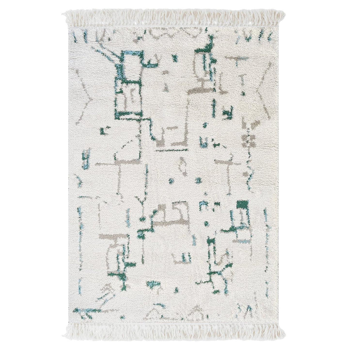 AFK Living vloerkleed Volubilis - rand - blauw - 120 x 170 cm
