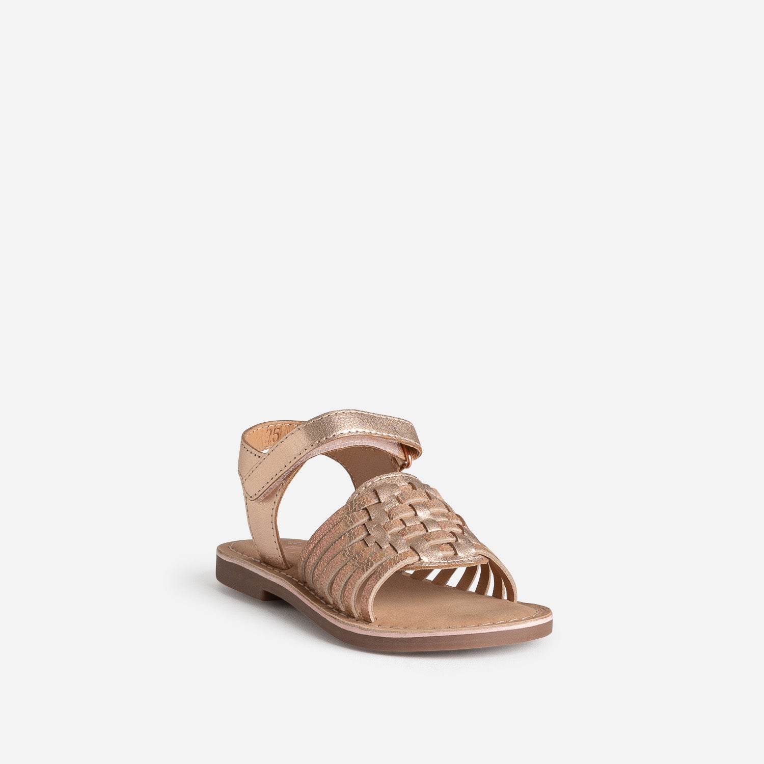 Sandale BUGGY cuivrée cuir avec tressage