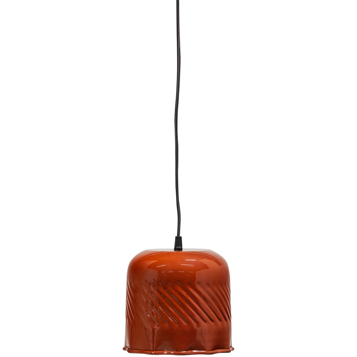 WOOOD hanglamp Arleso - Metaal - Oranje/Bruin - 18x17x17