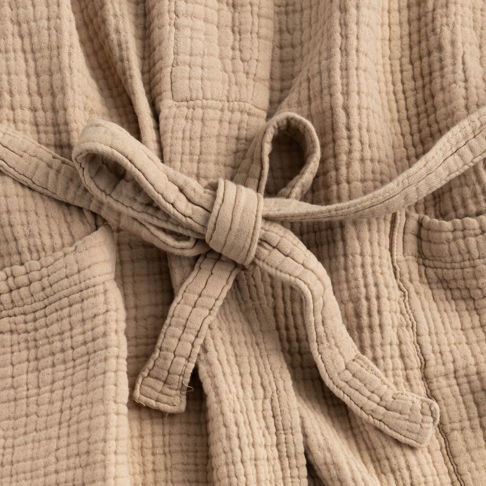 CAPULO - Peignoir en gaze de coton S/M - beige alpilles