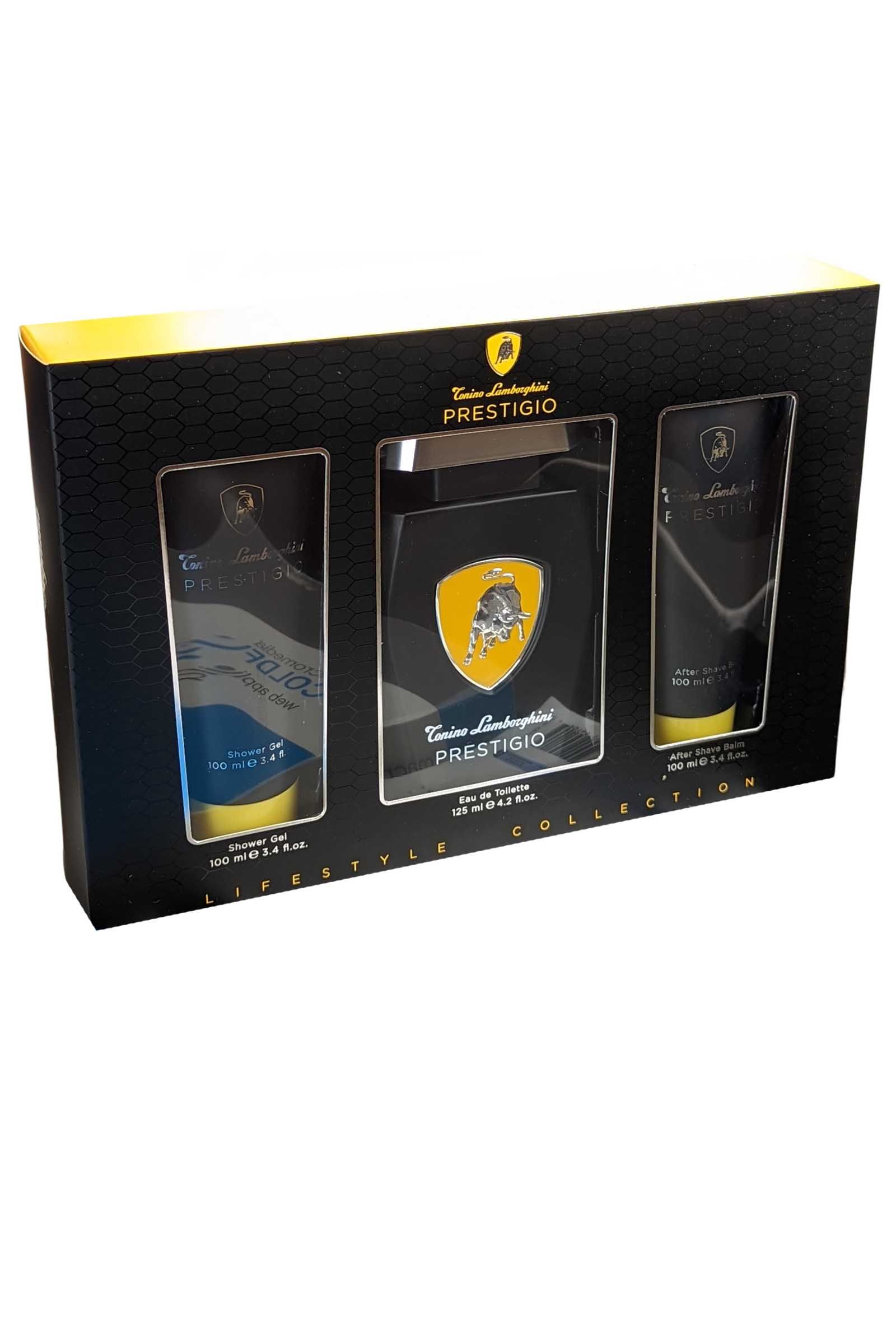 Lamborghini Tonino Prestigio Lamborghini Eau de Toilette Spray 125ml After Shave Balm 100ml Shower Gel 100ml