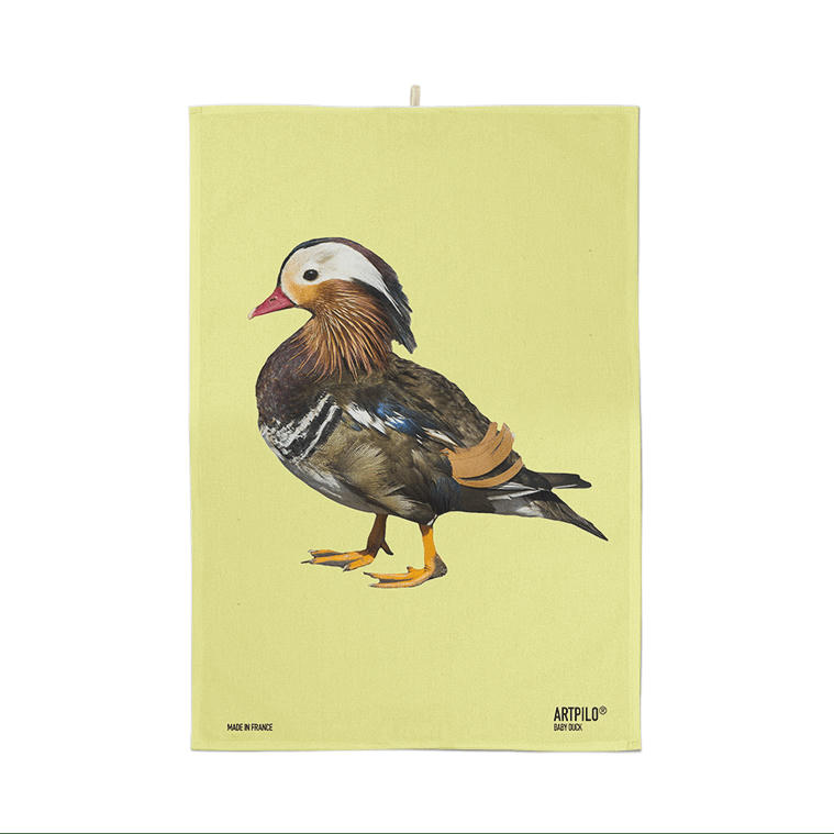 - Torchon cuisine animal coton jaune