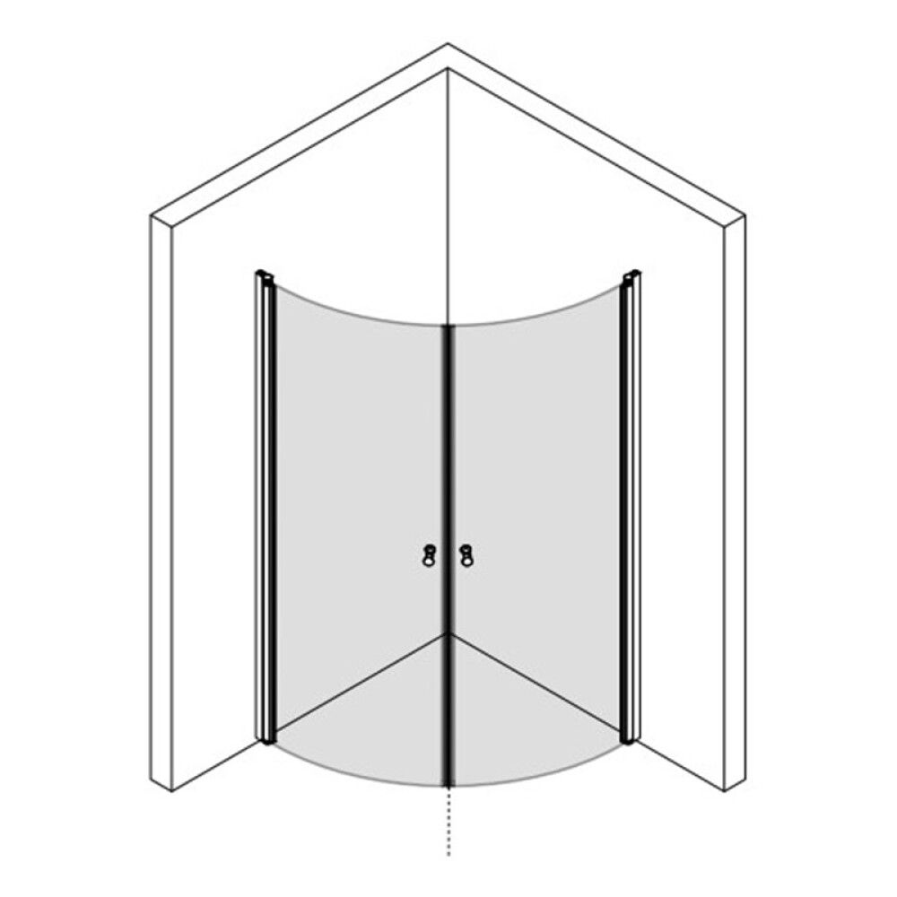 DUSJHJØRNE HIETAKARI NÅDENDAL RUND KLARGLASS MATT GRÅ 90X90C