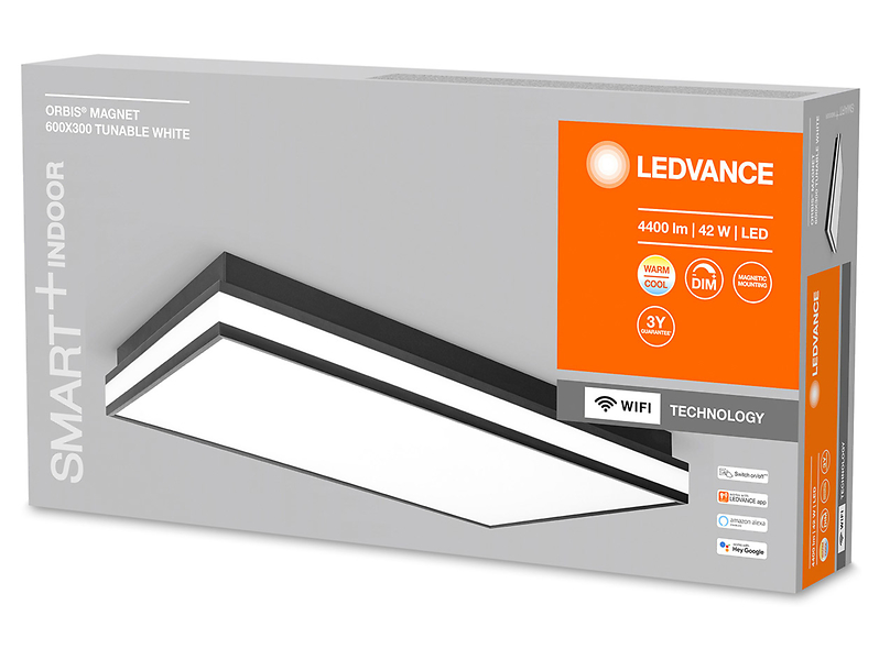 Plafon Smart Wifi Orbis LED 60 cm stalowy czarny