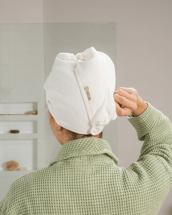 Terra Hair Towel - Ivory