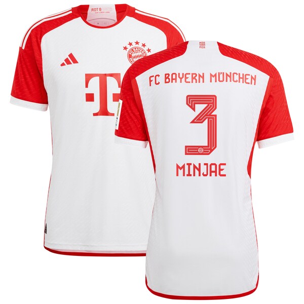 Kim Min-jae Bayern Munich adidas 2023/24 Home Authentic Jersey - White/Black