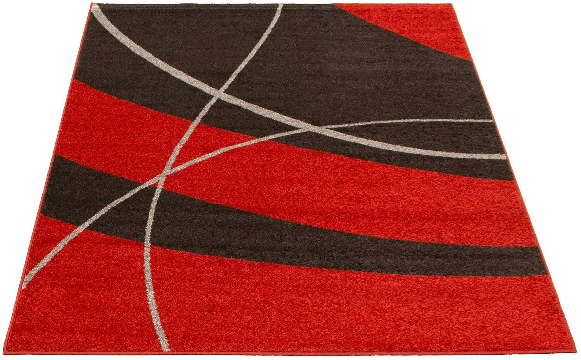 ECARPET Cosi Indoor Abstract Area Rug, Red, Assorted Sizes