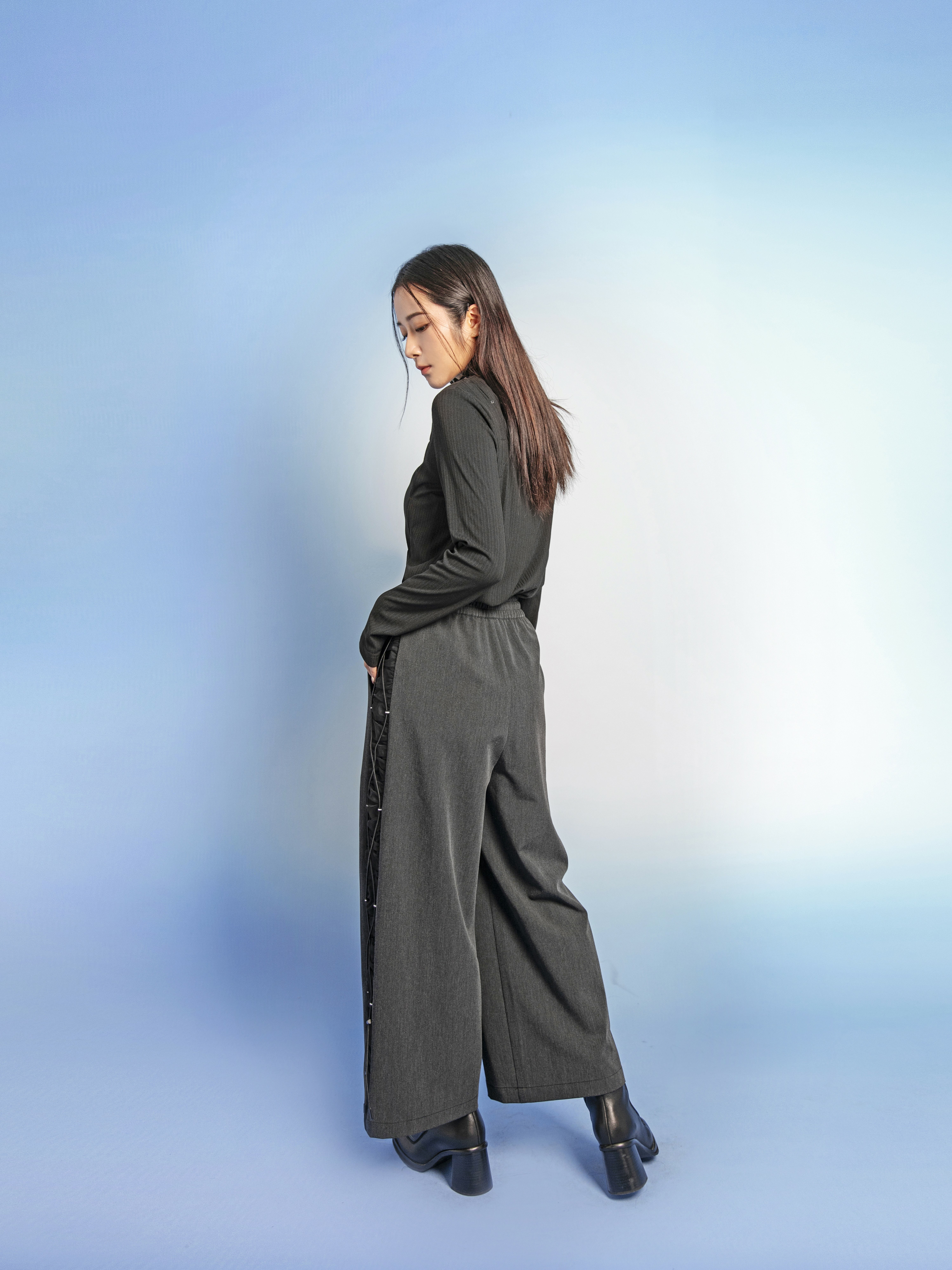 Tie-detail track pants - 25SRB020D