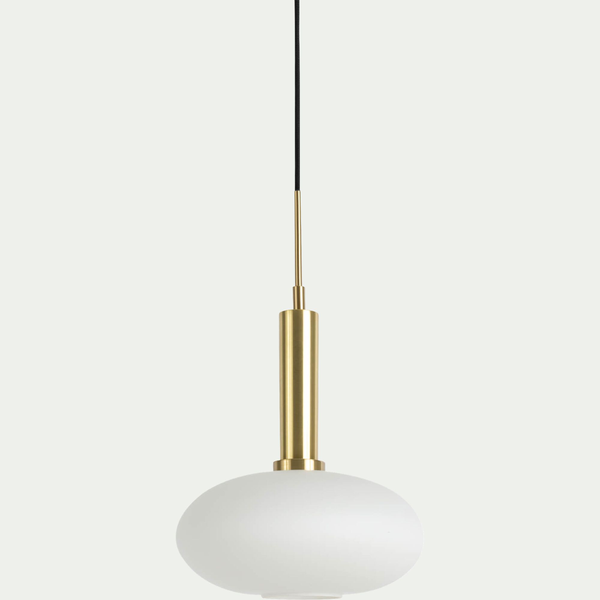 SINGALA - Suspension électrifiée en verre opalin D30cm - blanc