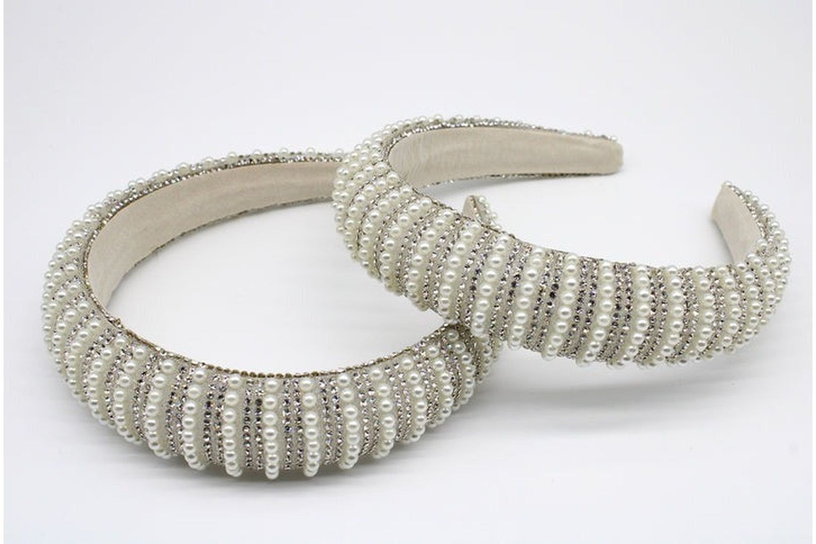 SVNX Crystal Gems and Mini Pearls Headband