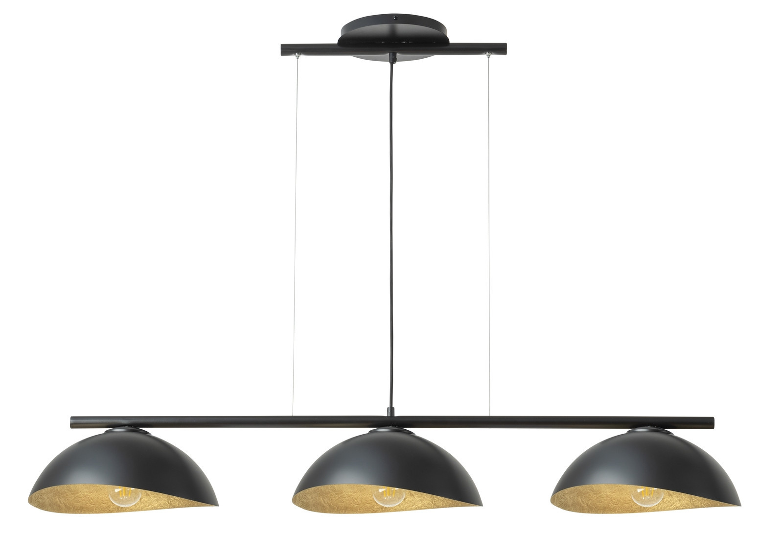 Lampa wisząca czarno-złota Solar 3xE27x15W wym: 80x120x33 cm Sigma Lighting