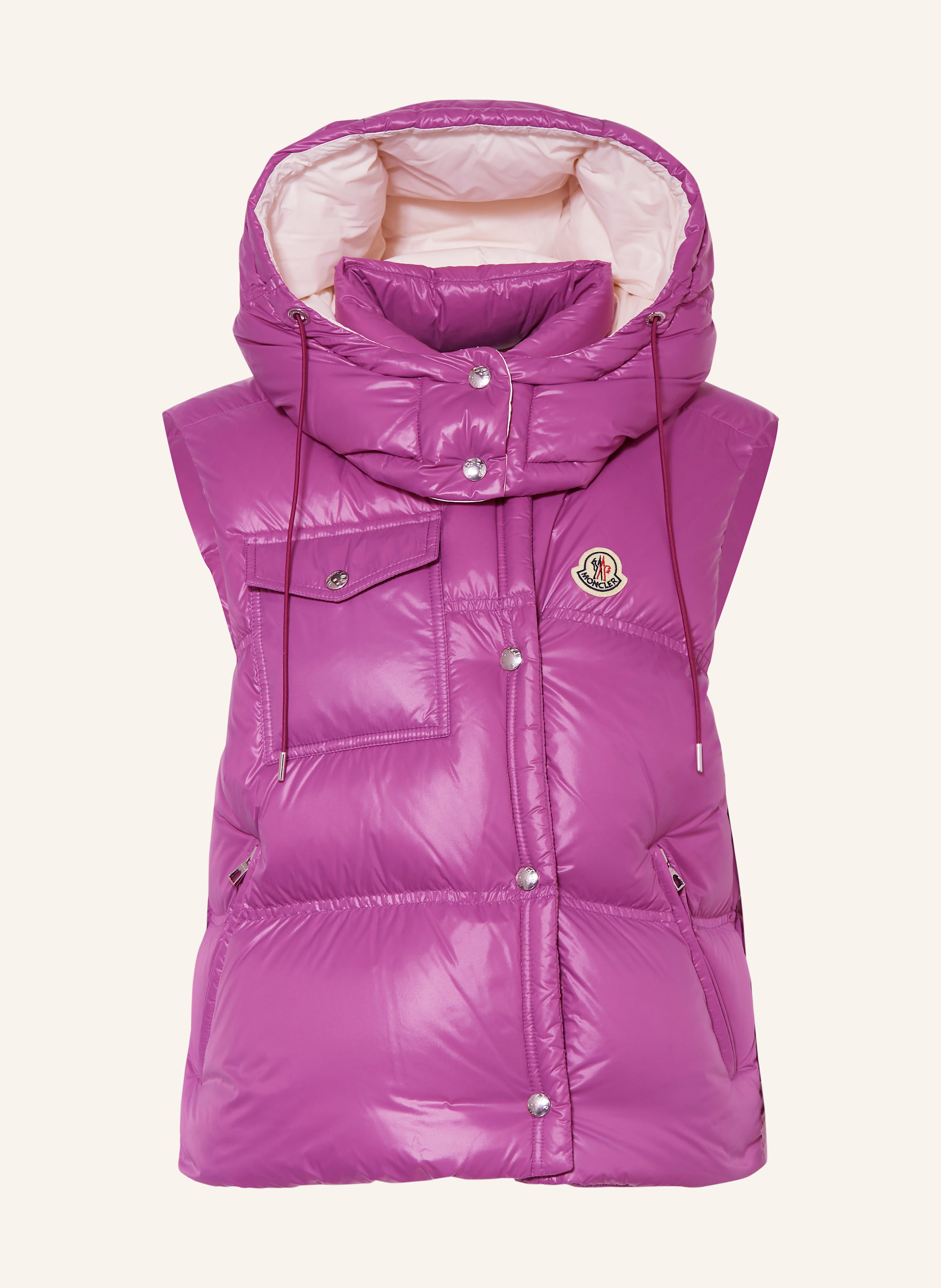 MONCLER Daunenweste mit abnehmbarer Kapuze