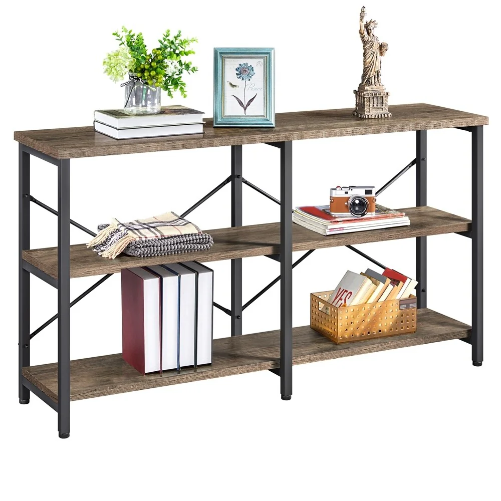 55inch 3-Tier Industrial Console Table