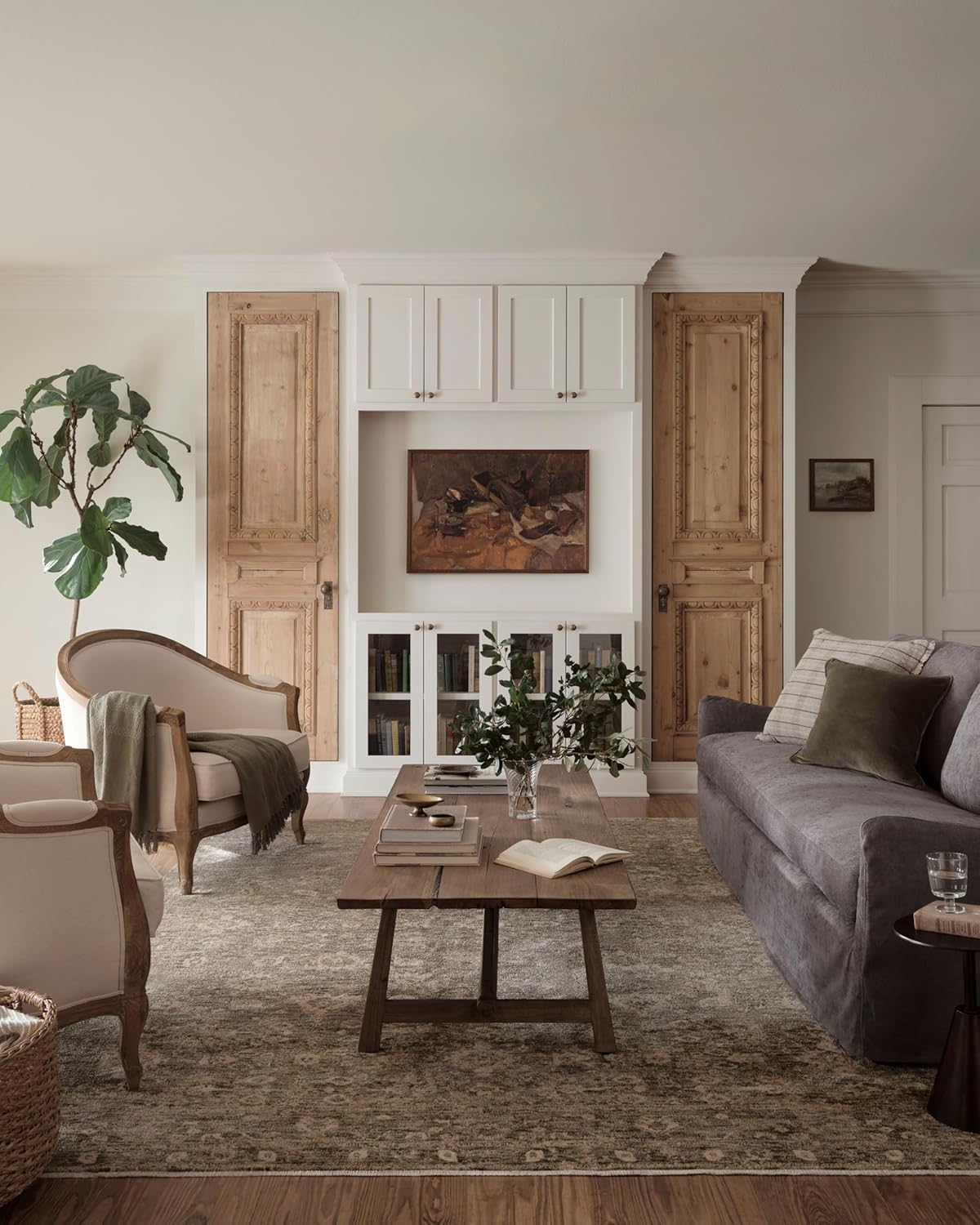 Loloi Magnolia Home by Joanna Gaines Junie Collection JUE-06 Lagoon/Natural 7'-10 x 10'-2, .38 Pile Height, Area Rug