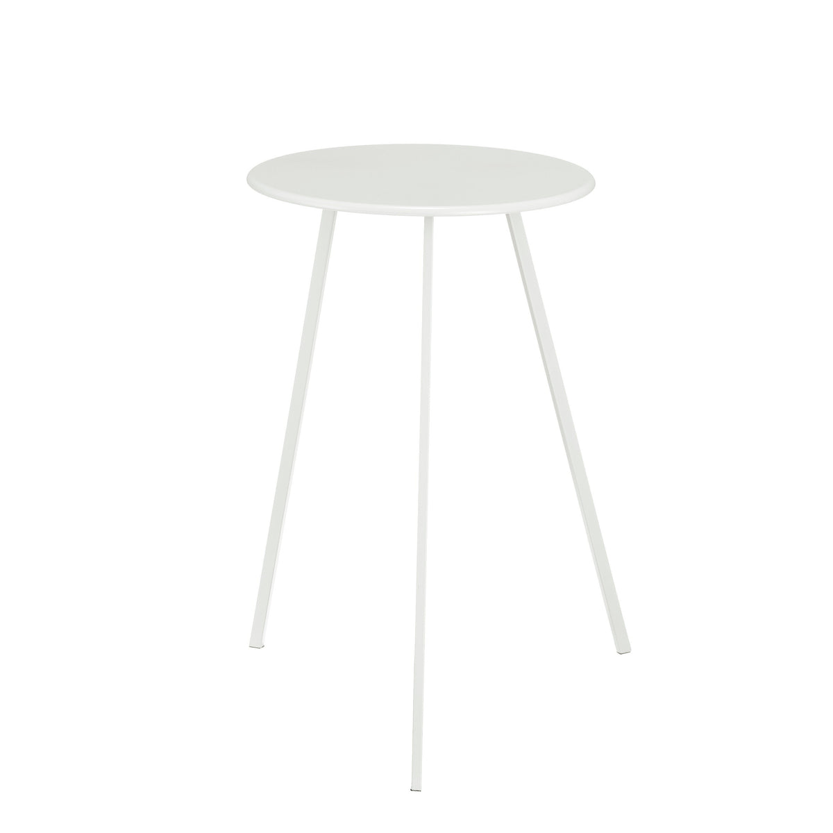 Mica Decorations Seatle Bijzettafel Buiten - H58 x Ø38 cm - Metaal - Wit