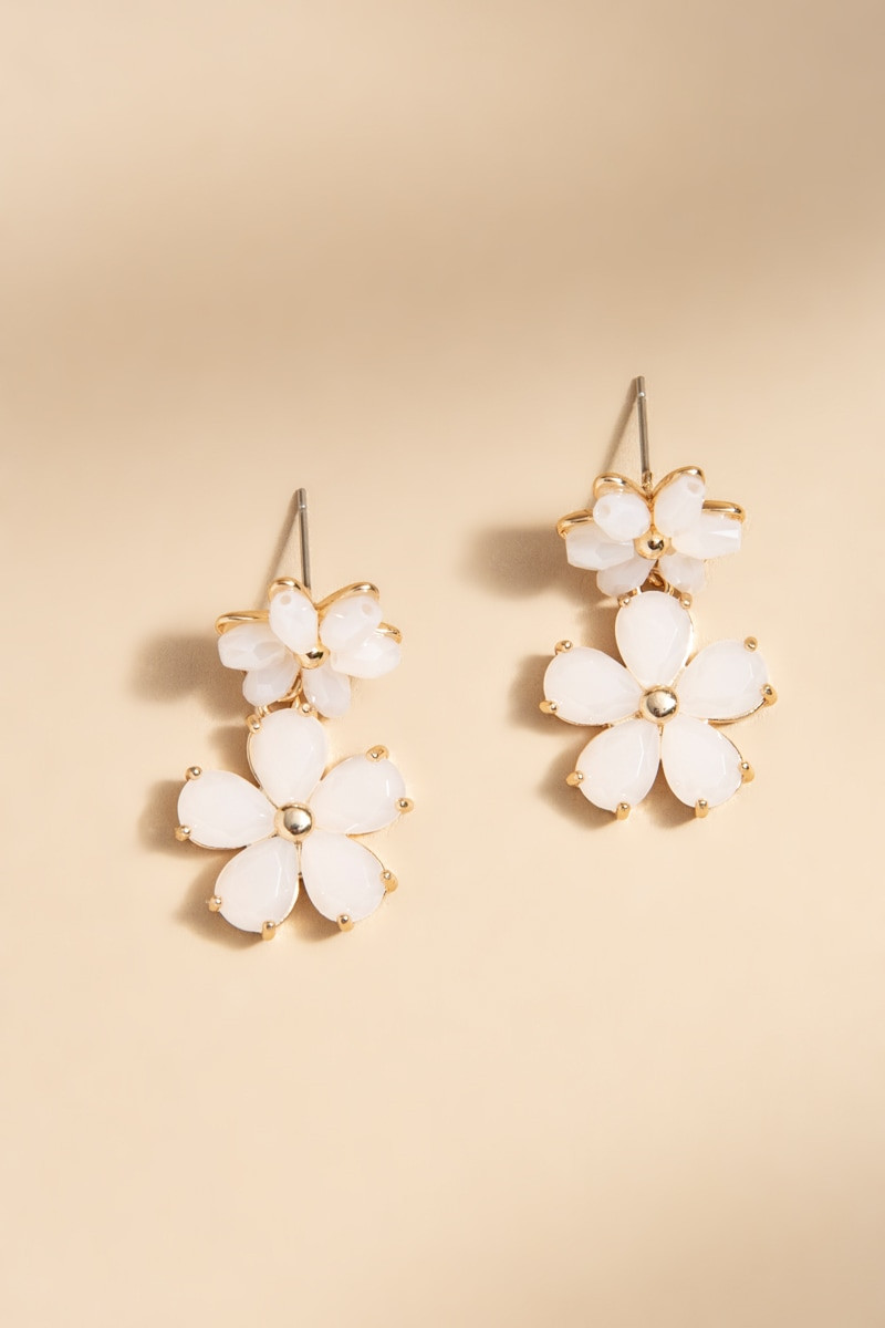 Kinsey Glass Flower Earrings