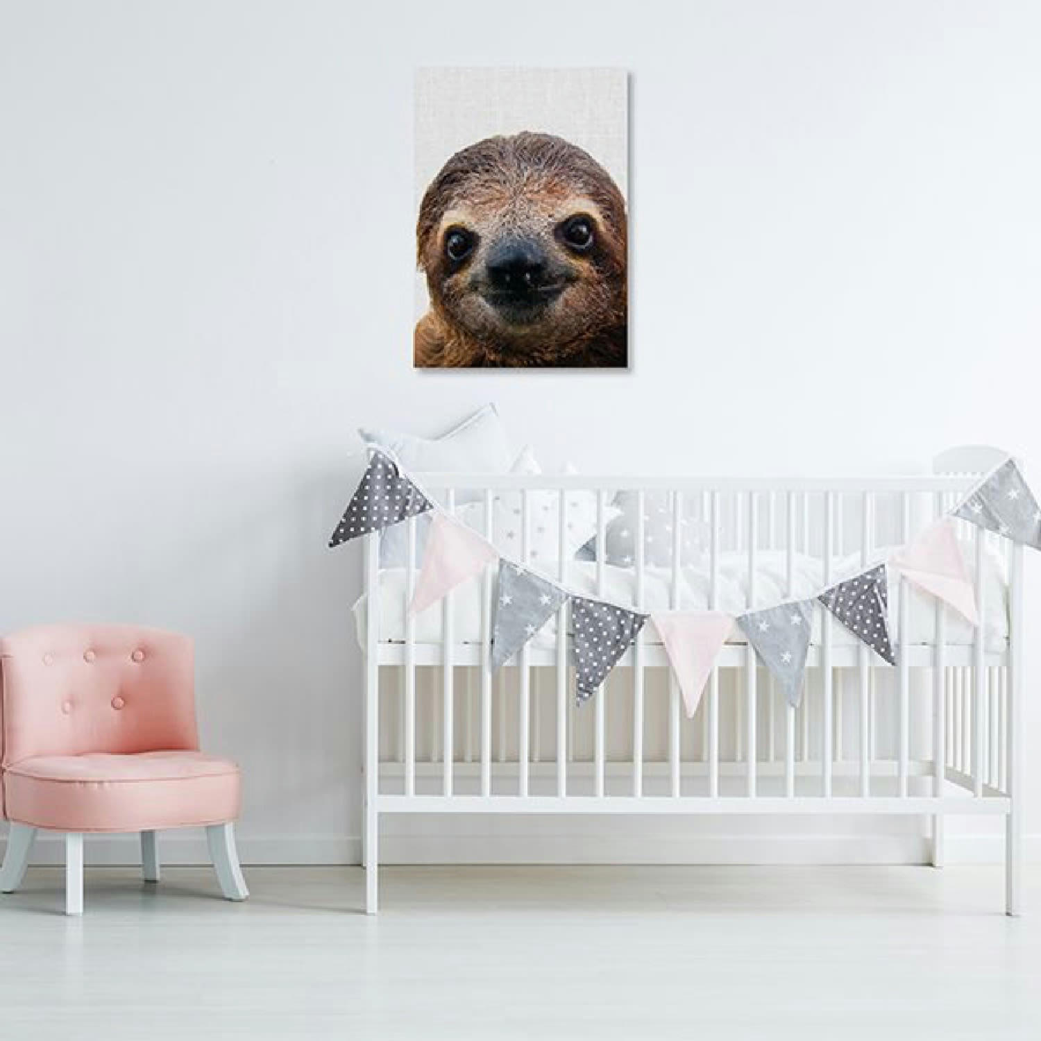 ANIMAL FUN - Tableau métal paresseux 32x45