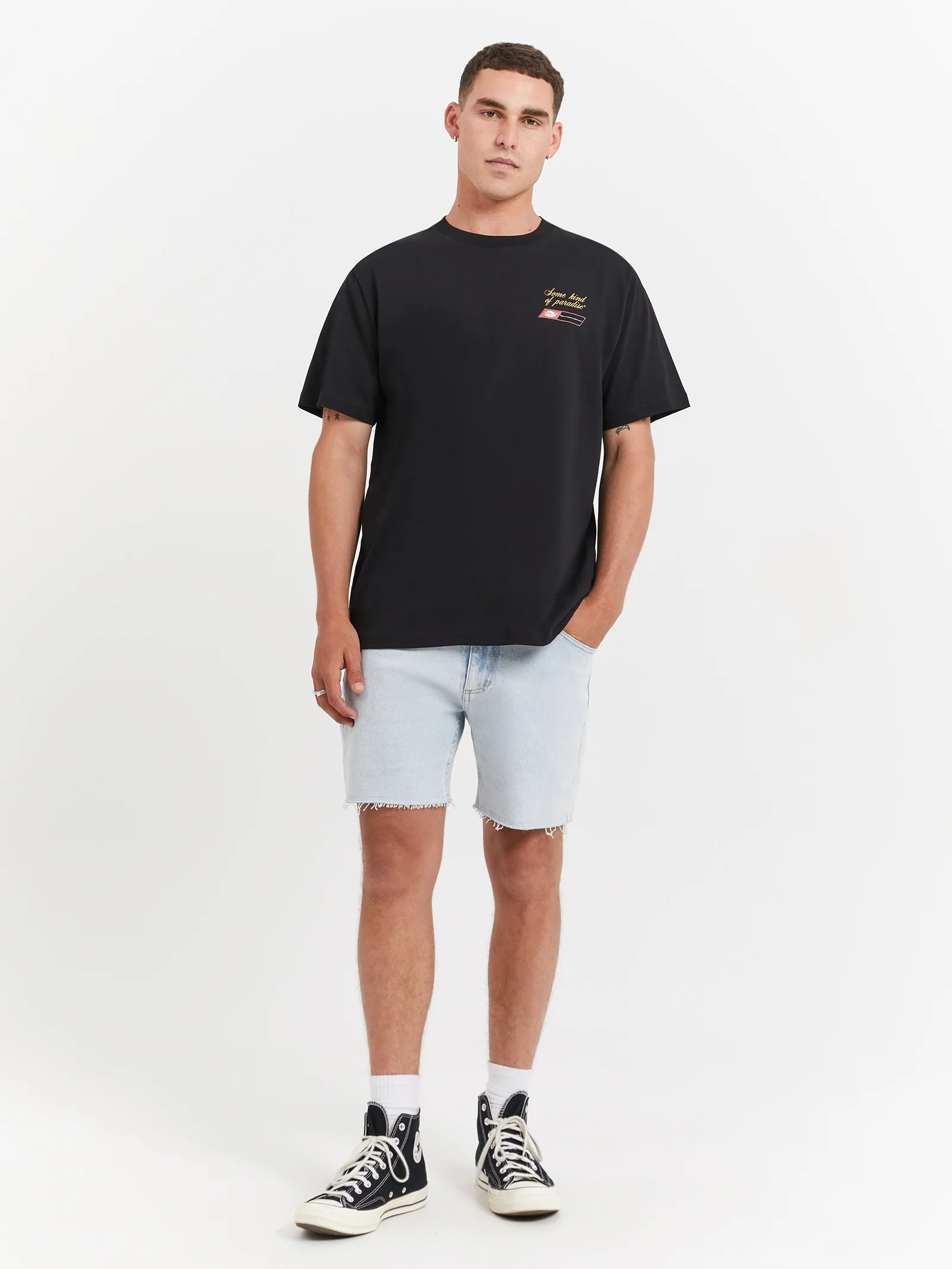 Mandude Faded Denim Shorts