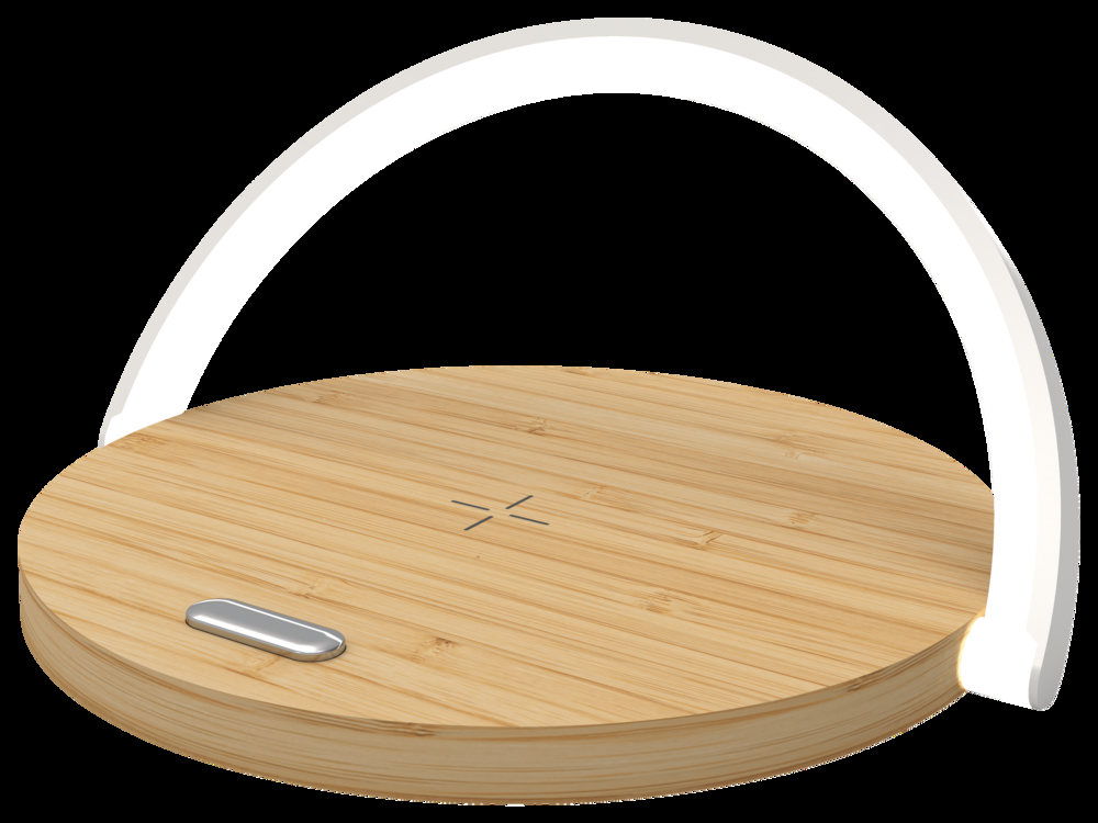 Bluehive 10W Bamboo Wireless Charging Pad with Arch LED Light