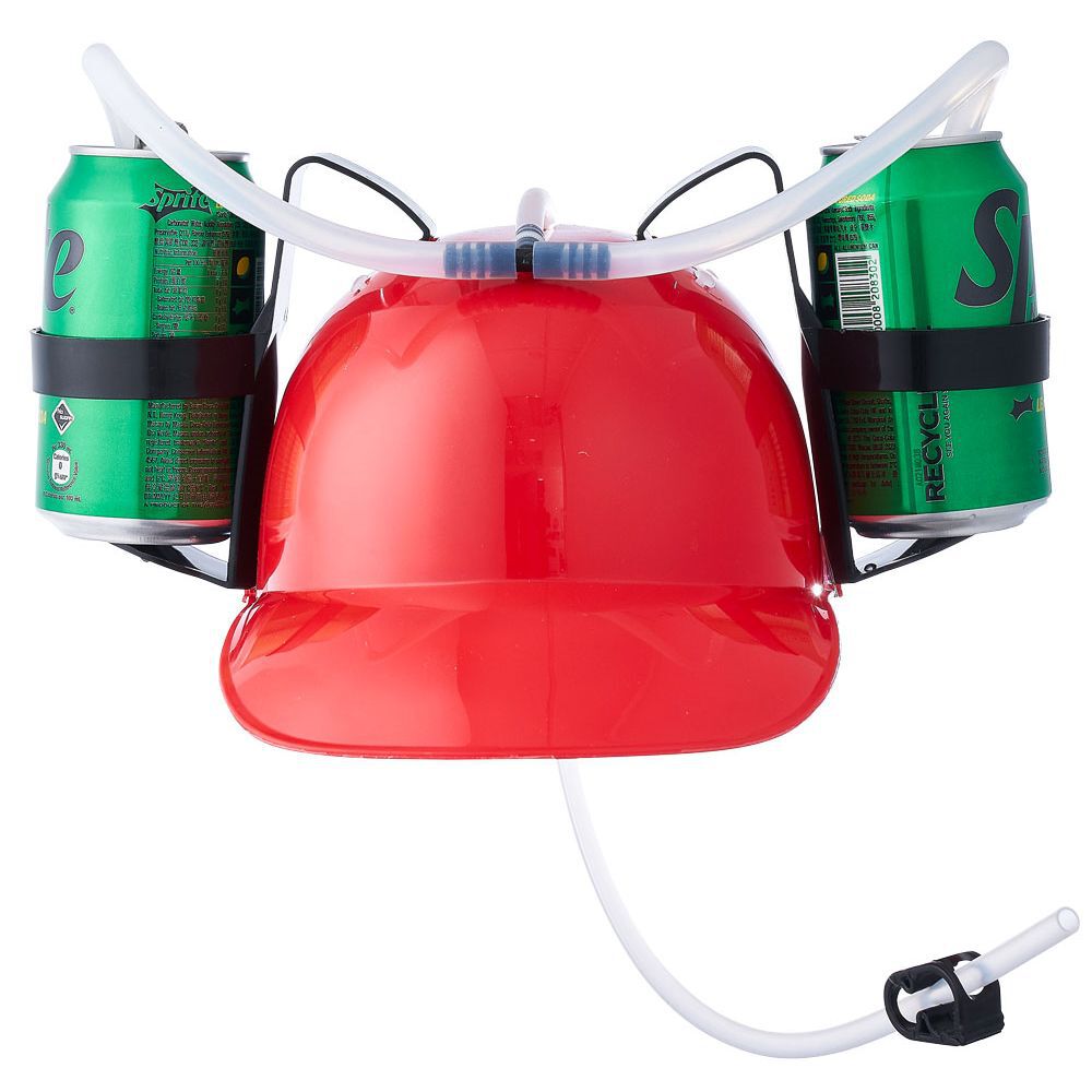 Casque à boisson double rouge