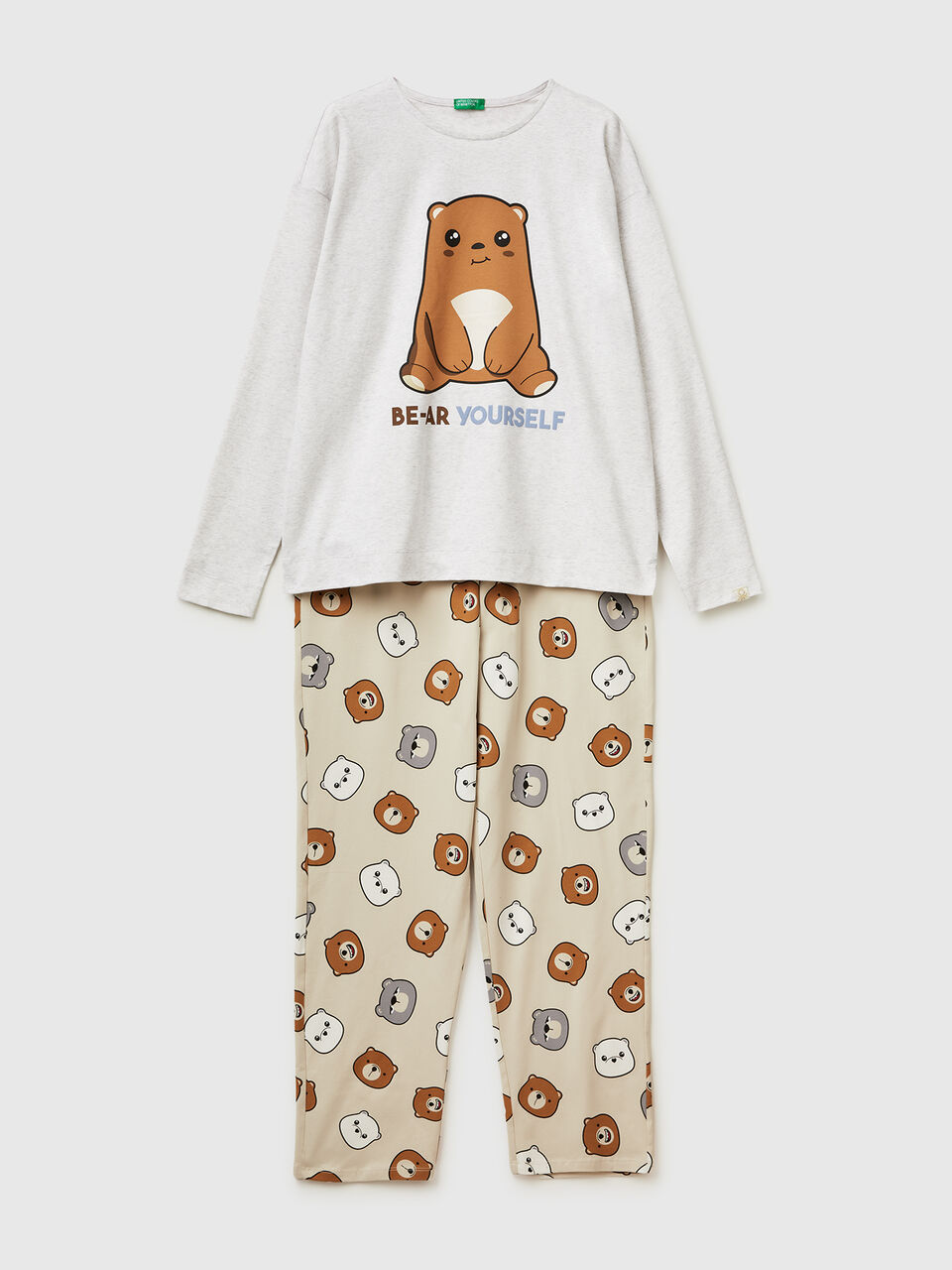 Pyjamas in stretch cotton with print