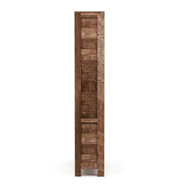 Anaisha Rustic Yellow 81-Inch Solid Mango Wood Bookcase by Furniture of America