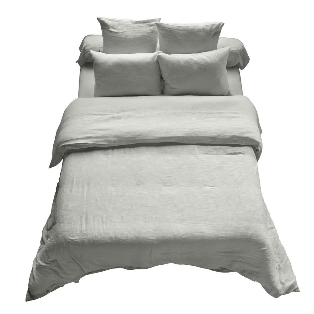 - Housse de couette unie 260x240 cm Gaze de coton nuage