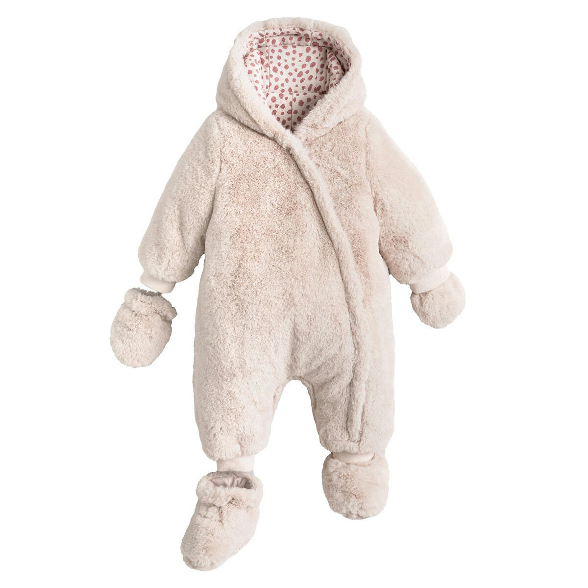 Combipilote à capuche maille peluche