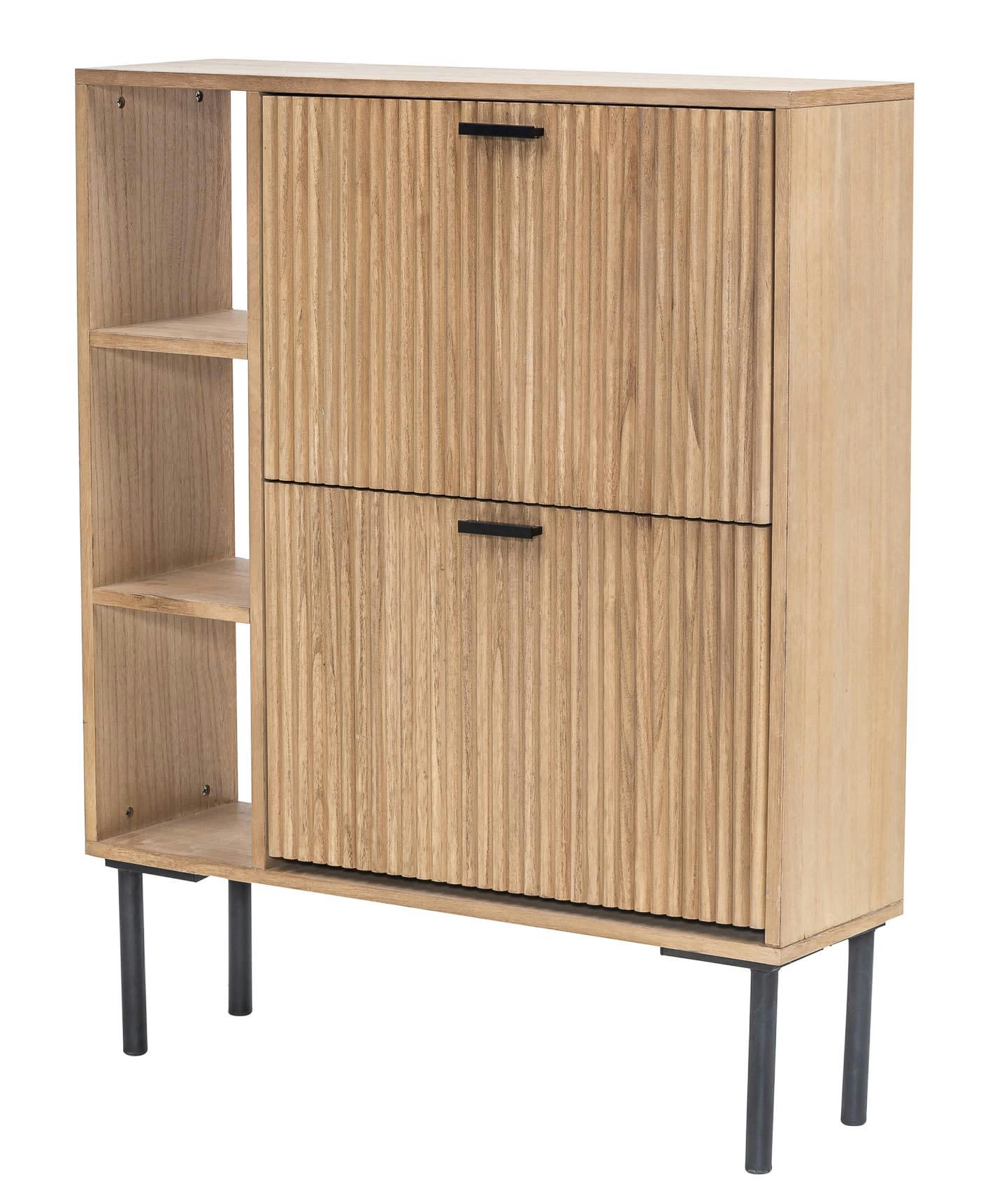 - Meuble a chaussures 2 tiroirs en bois et metal