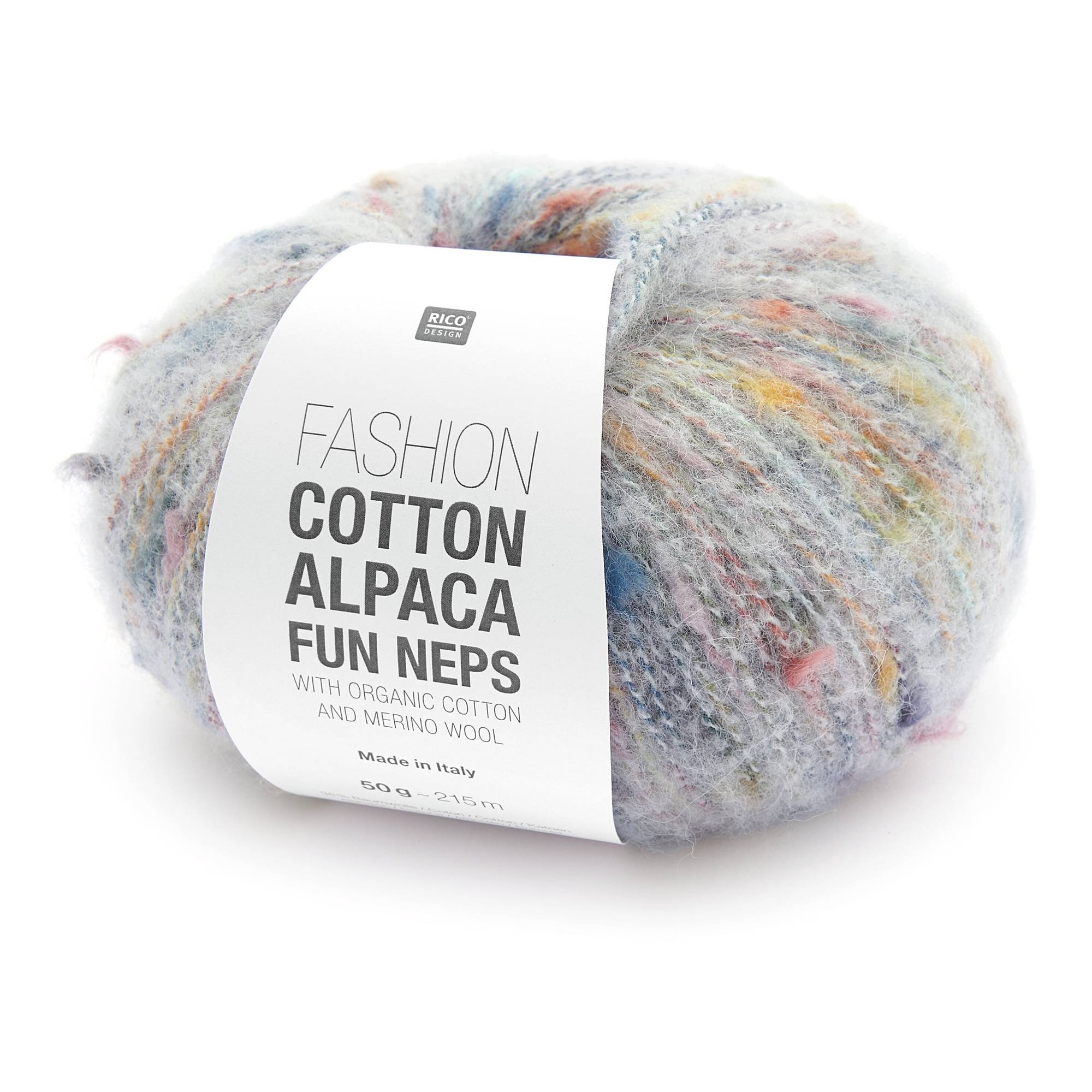 Rico Fashion Ecru Cotton Alpaca Fun Neps 50g