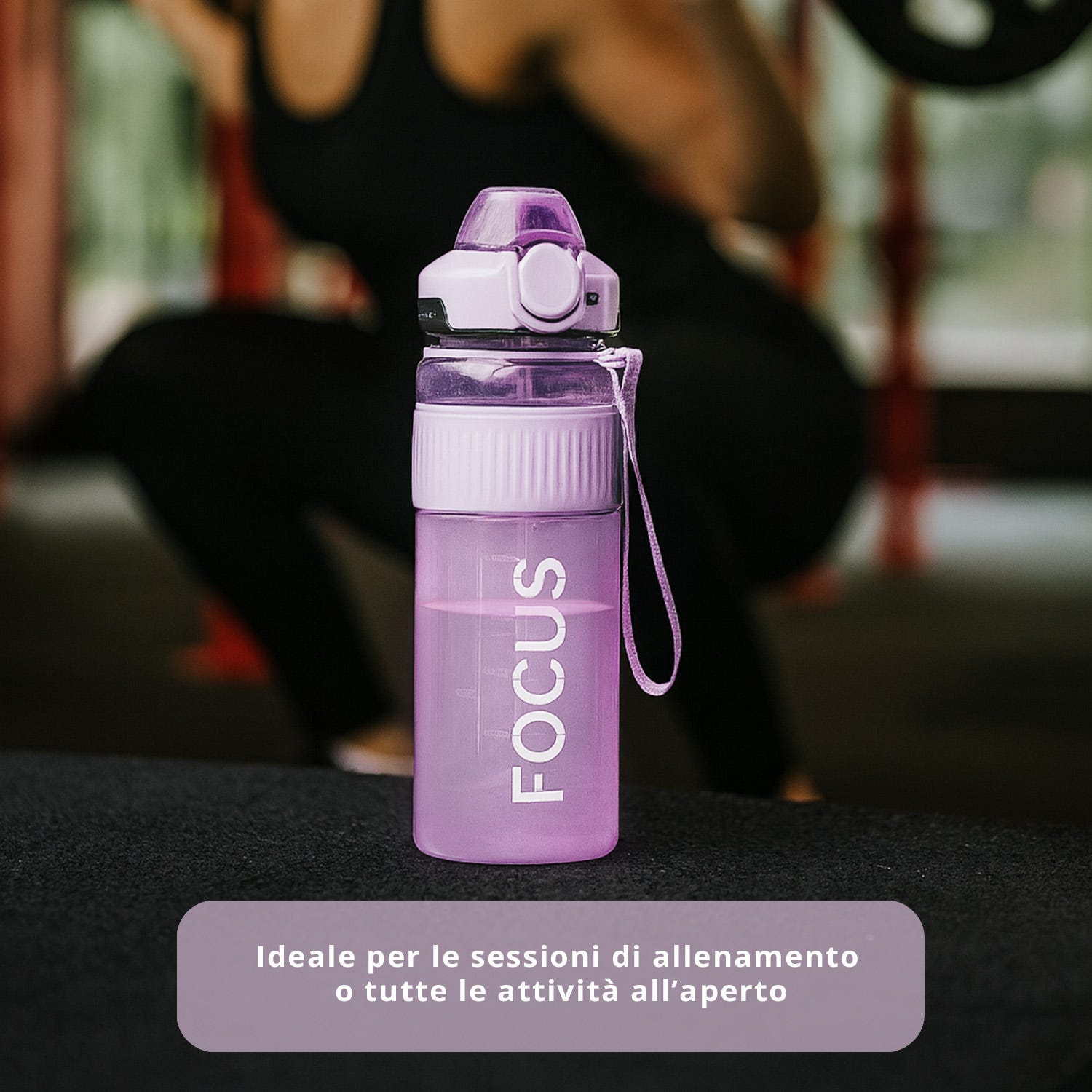 Borraccia ermetica focus 1 L rosa Dynamix