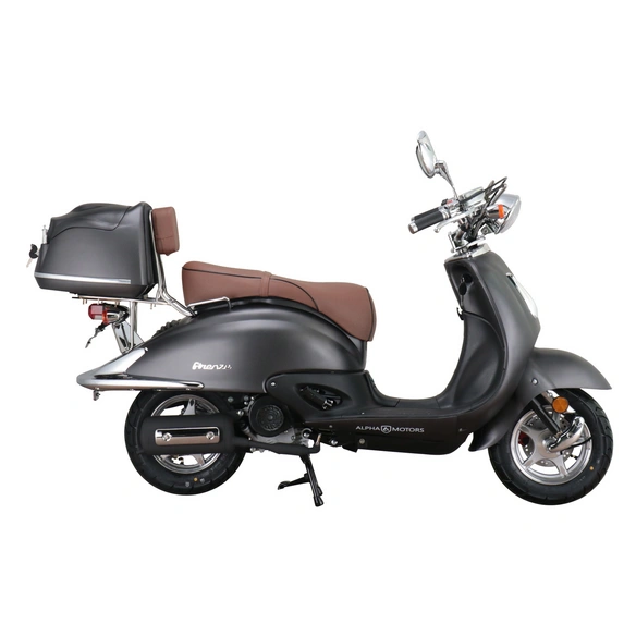 Mofa »Firenze«, Retro, 50 ccm, 25 km/h, EURO 5, mattschwarz, inkl. Topcase