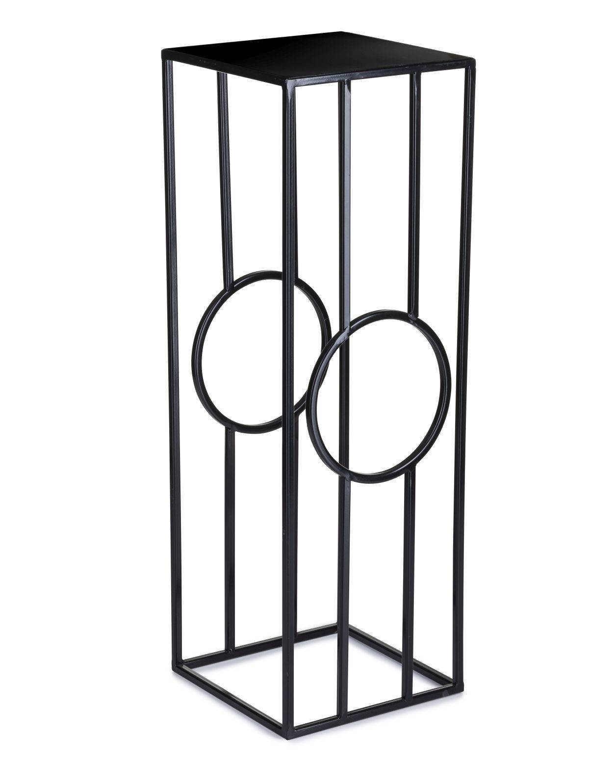 Czarny industrialny kwietnik stojak 70 cm LOFT
