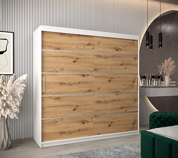 Armoire Verona 1 a portes coulissantes H. 200 x L. 200 x P. 62 2 portes