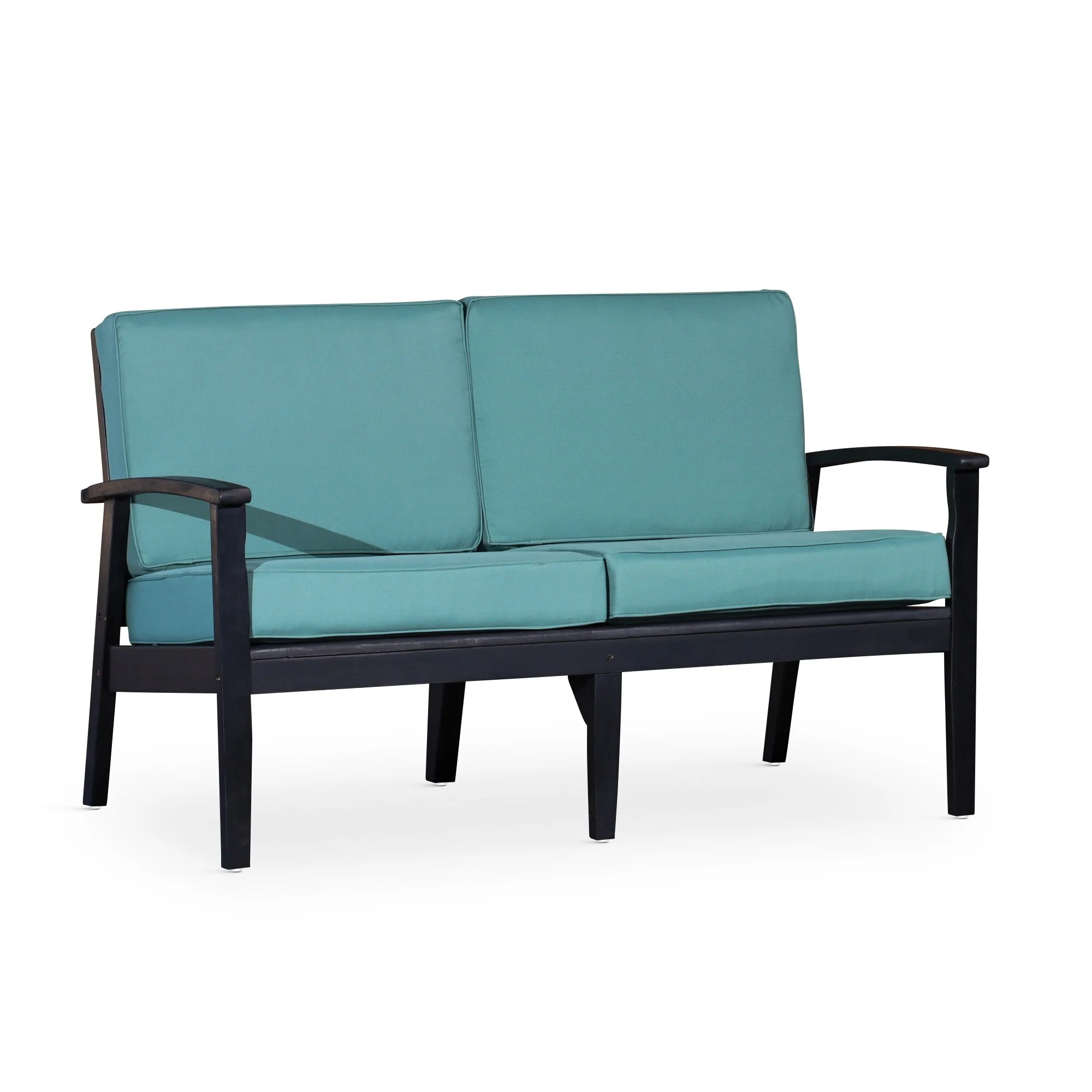 DTY Outdoor Living Longs Peak Eucalyptus Loveseat with Cushions