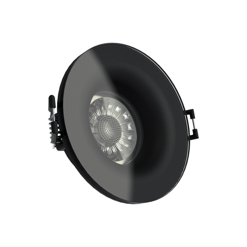 Spot encastrable LED aluminium noir GU10 blanc neutre IP44 345 lm 5 W 3 pièces XANLITE