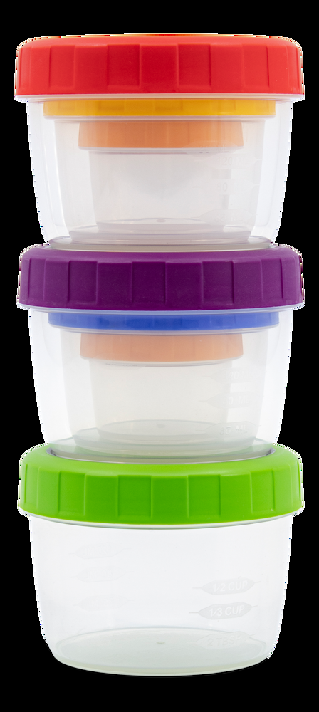 Surelock Nestable Plastic Food Storage Container Set, Clear, 14-pc