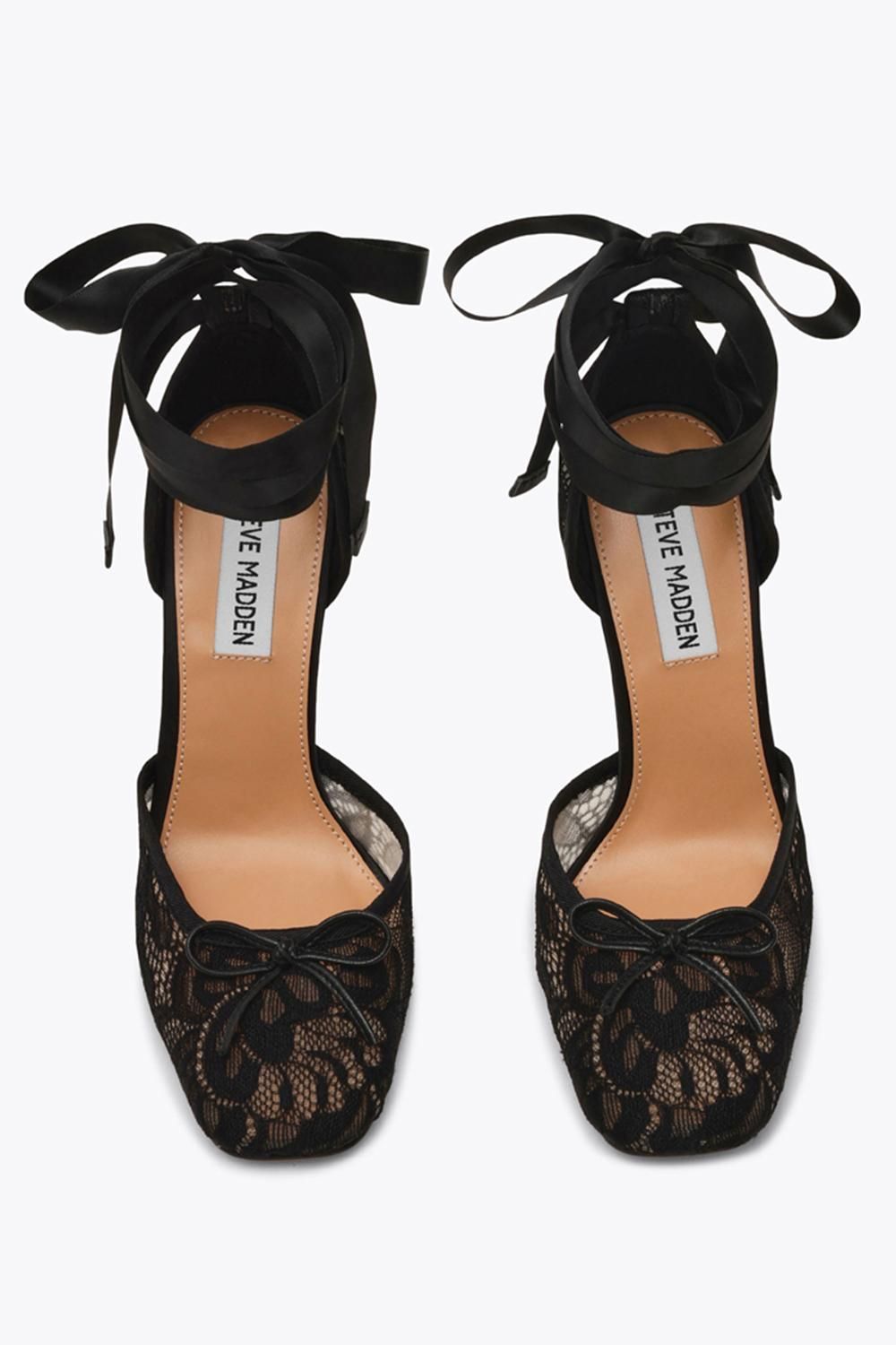 STEVE MADDEN Larina Black Lace' Heels